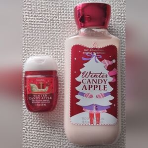 Bath & body works Winter candy apple 8 oz body lotion and 1 oz hand gel